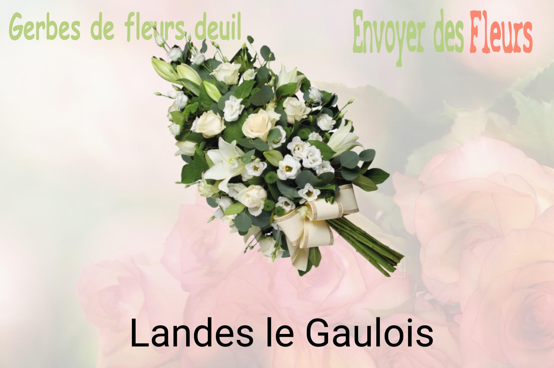 Gerbe de fleurs de deuil livrée à Landes-le-Gaulois